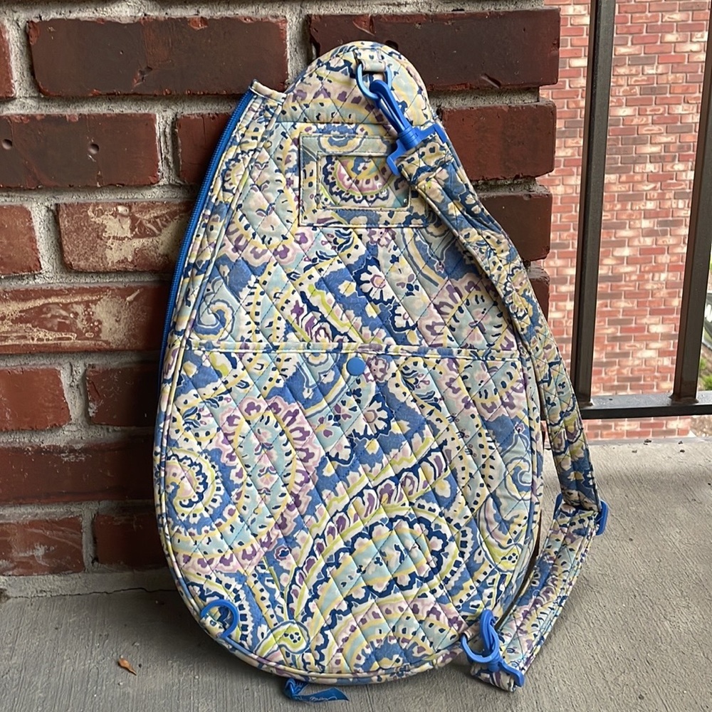 Vera Bradley Tennis Racket Cover Blue Capri Paisley Print